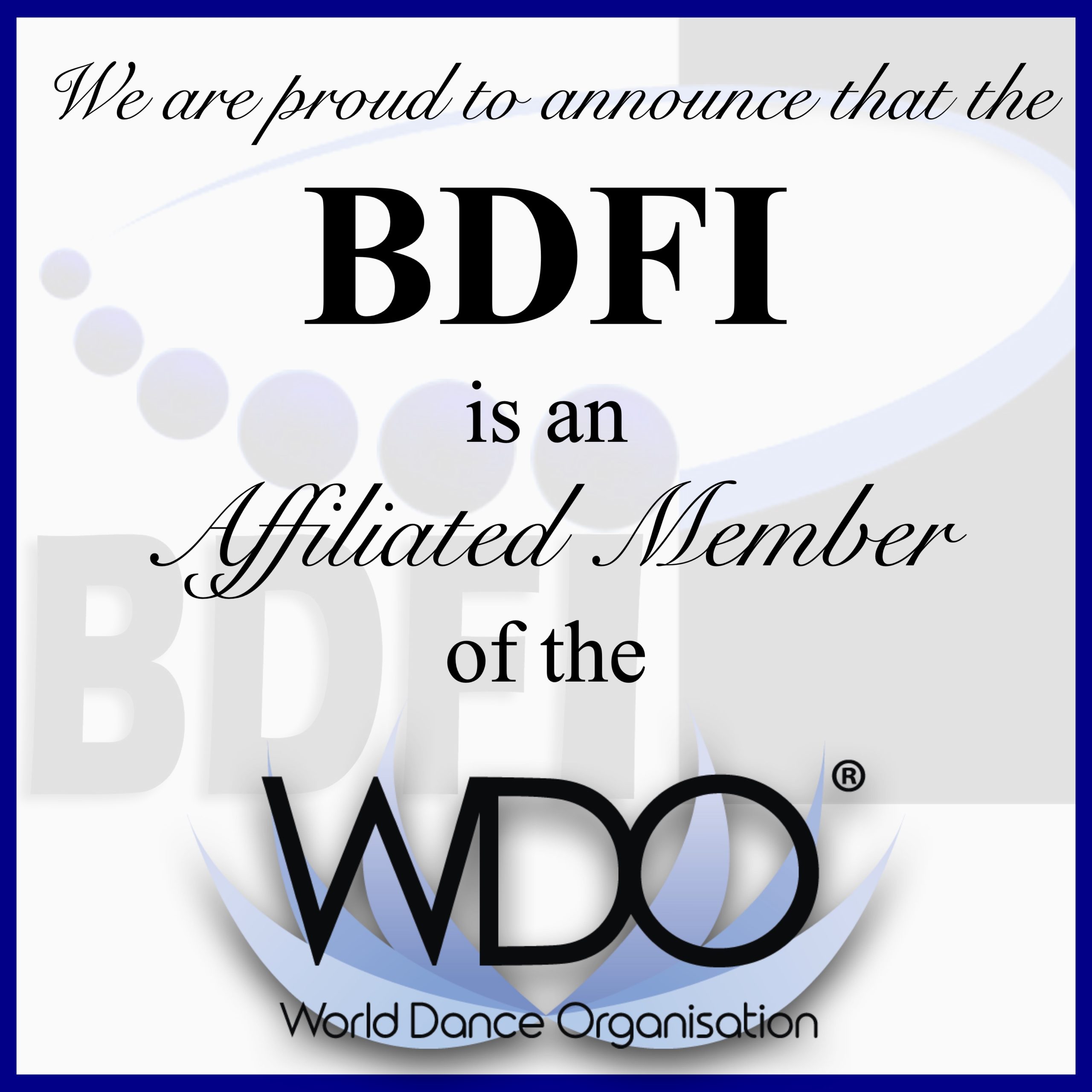 BDFI affiliated member announcement